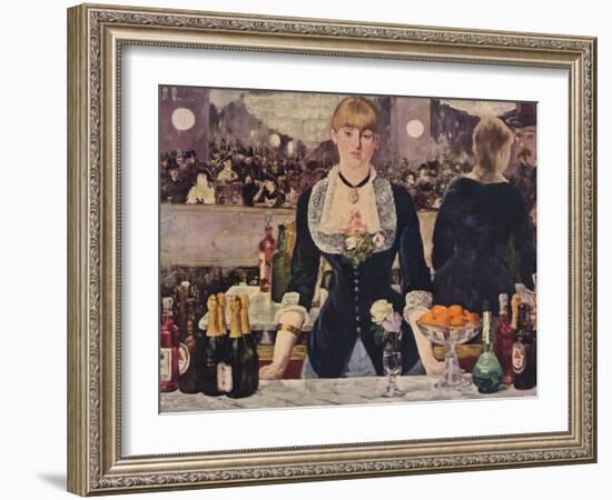 The Bar at the Folies-Bergere, 1882, (1938)-Edouard Manet-Framed Giclee Print