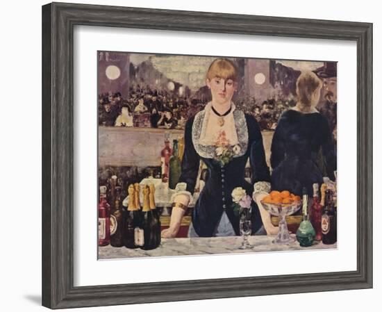 The Bar at the Folies-Bergere, 1882, (1938)-Edouard Manet-Framed Giclee Print