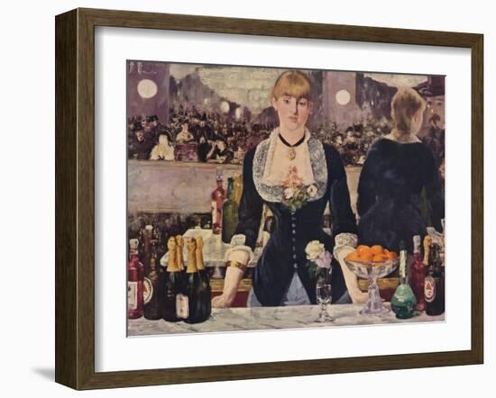 The Bar at the Folies-Bergere, 1882, (1938)-Edouard Manet-Framed Giclee Print