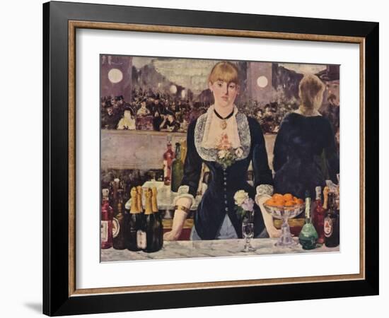 The Bar at the Folies-Bergere, 1882, (1938)-Edouard Manet-Framed Giclee Print