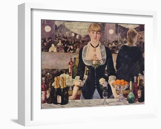 The Bar at the Folies-Bergere, 1882, (1938)-Edouard Manet-Framed Giclee Print