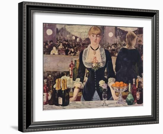 The Bar at the Folies-Bergere, 1882, (1938)-Edouard Manet-Framed Giclee Print