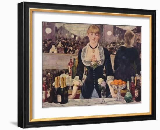 The Bar at the Folies-Bergere, 1882, (1938)-Edouard Manet-Framed Giclee Print