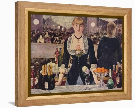 The Bar at the Folies-Bergere, 1882, (1938)-Edouard Manet-Framed Premier Image Canvas