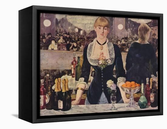 The Bar at the Folies-Bergere, 1882, (1938)-Edouard Manet-Framed Premier Image Canvas