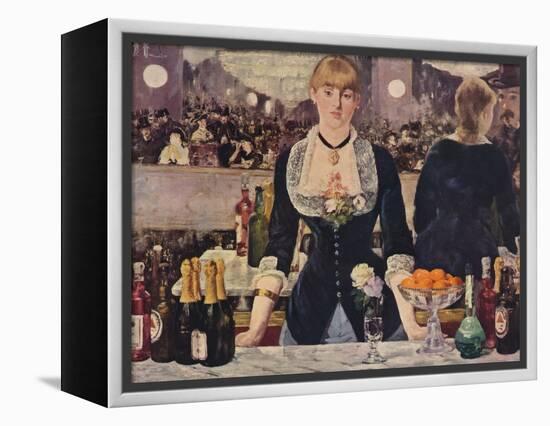 The Bar at the Folies-Bergere, 1882, (1938)-Edouard Manet-Framed Premier Image Canvas