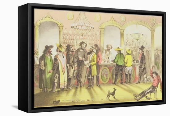 The Bar of a Gambling Saloon, Engraved by J. Brandard, 1855-Francis Samuel Marryat-Framed Premier Image Canvas