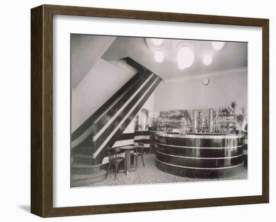 The Bar Torcy, Designed by Deschanel and J. Dussolier, 1920S (B/W Photo)-French Photographer-Framed Giclee Print