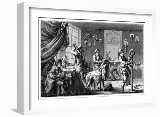 The Barber's Boutique-Charles Nicolas Cochin-Framed Giclee Print
