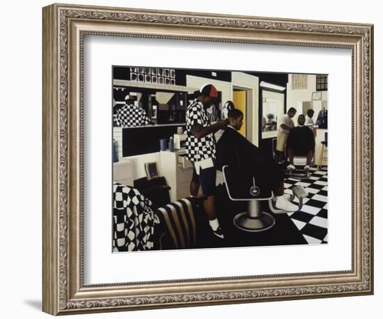 The Barbershop-Dale Kennington-Framed Giclee Print