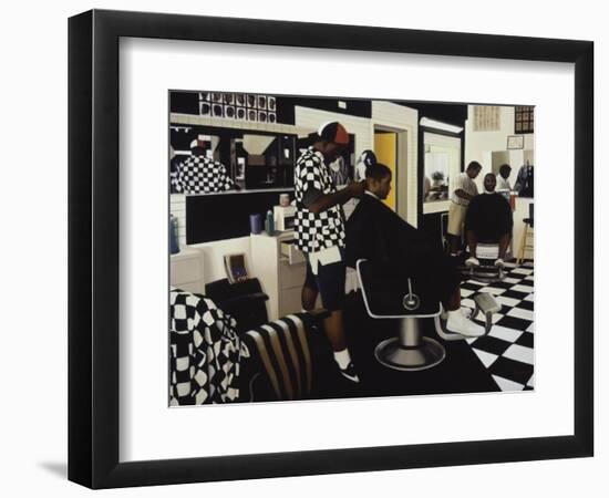 The Barbershop-Dale Kennington-Framed Giclee Print