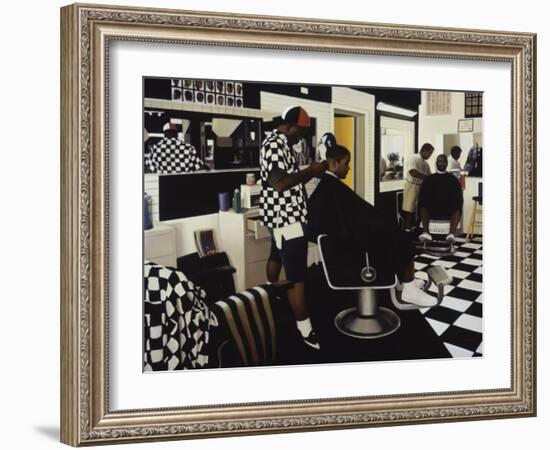 The Barbershop-Dale Kennington-Framed Giclee Print