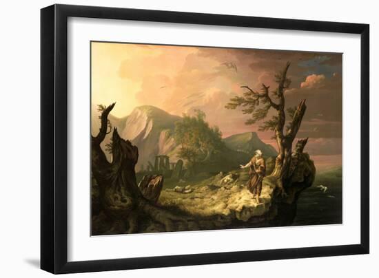 The Bard, 1774 (Oil on Canvas)-Thomas Jones-Framed Giclee Print