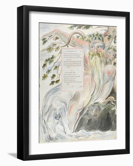 The Bard: A Pindaric Ode, Design 57 from 'The Poems of Thomas Gray', 1797-98 (W/C with Pen & Ink On-William Blake-Framed Giclee Print