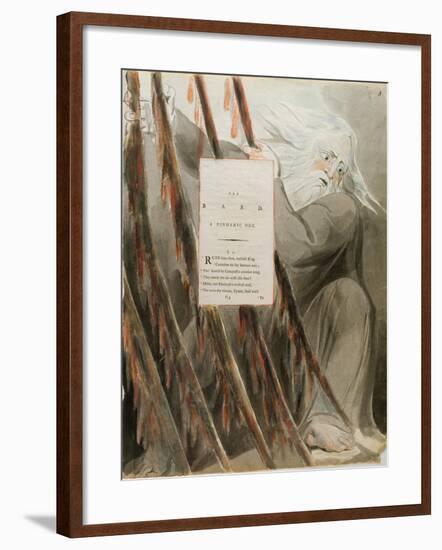 The Bard: a Pindaric Ode, from 'The Poems of Thomas Gray', Published 1797-98-William Blake-Framed Giclee Print