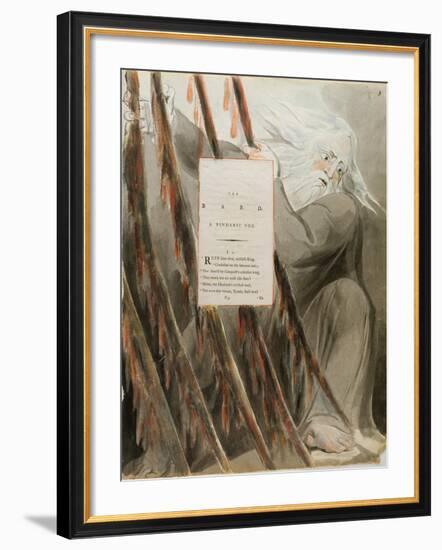 The Bard: a Pindaric Ode, from 'The Poems of Thomas Gray', Published 1797-98-William Blake-Framed Giclee Print