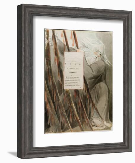 The Bard: a Pindaric Ode, from 'The Poems of Thomas Gray', Published 1797-98-William Blake-Framed Giclee Print