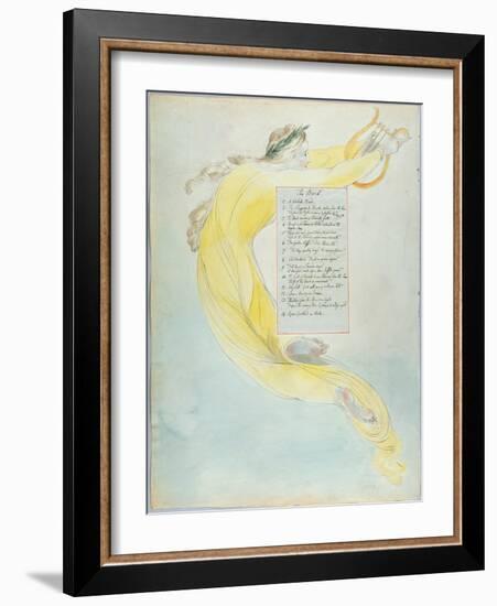 The Bard', Design 52 from 'The Poems of Thomas Gray', 1797-98 (W/C with Pen and Black Ink on Paper)-William Blake-Framed Giclee Print