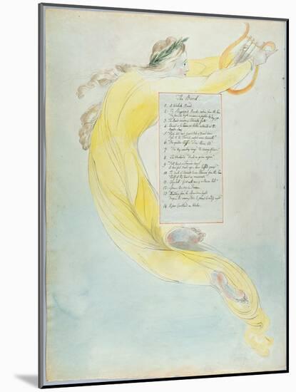 The Bard', Design 52 from 'The Poems of Thomas Gray', 1797-98 (W/C with Pen and Black Ink on Paper)-William Blake-Mounted Giclee Print