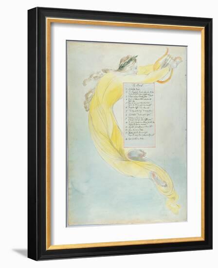 The Bard', Design 52 from 'The Poems of Thomas Gray', 1797-98 (W/C with Pen and Black Ink on Paper)-William Blake-Framed Giclee Print