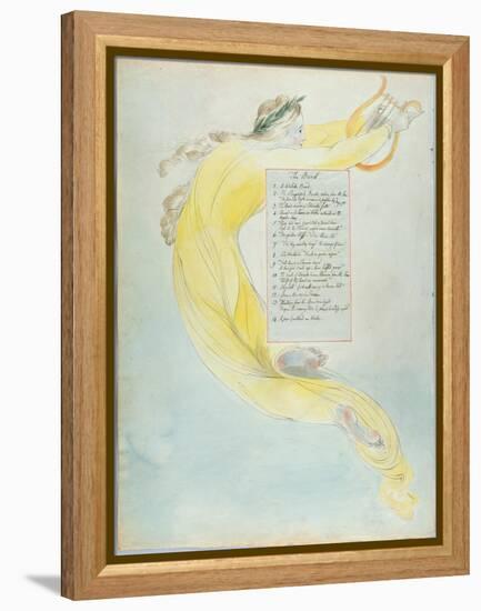 The Bard', Design 52 from 'The Poems of Thomas Gray', 1797-98 (W/C with Pen and Black Ink on Paper)-William Blake-Framed Premier Image Canvas