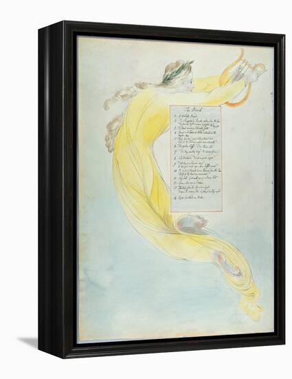 The Bard', Design 52 from 'The Poems of Thomas Gray', 1797-98 (W/C with Pen and Black Ink on Paper)-William Blake-Framed Premier Image Canvas