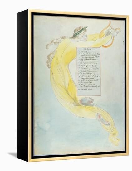 The Bard', Design 52 from 'The Poems of Thomas Gray', 1797-98 (W/C with Pen and Black Ink on Paper)-William Blake-Framed Premier Image Canvas