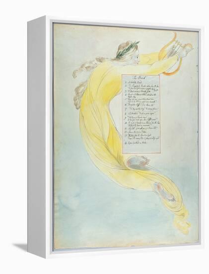 The Bard', Design 52 from 'The Poems of Thomas Gray', 1797-98 (W/C with Pen and Black Ink on Paper)-William Blake-Framed Premier Image Canvas