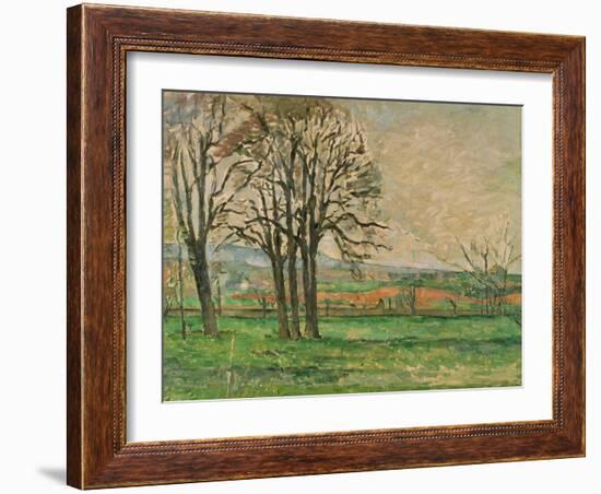 The Bare Trees at Jas De Bouffan, 1885-1886-Paul Cézanne-Framed Giclee Print