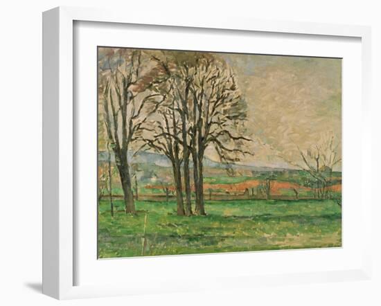 The Bare Trees at Jas De Bouffan, 1885-1886-Paul Cézanne-Framed Giclee Print