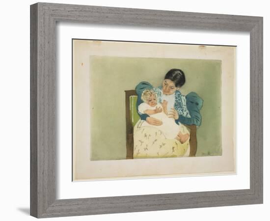 The Barefooted Child, C. 1896-1897-Mary Cassatt-Framed Giclee Print