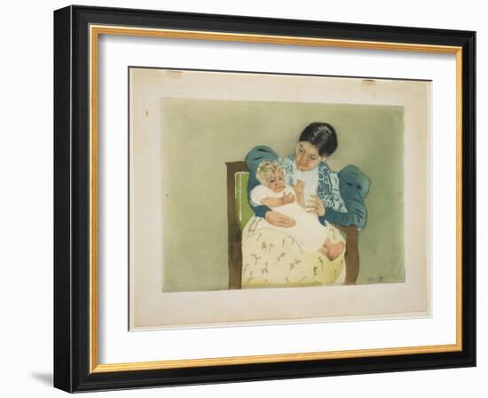 The Barefooted Child, C. 1896-1897-Mary Cassatt-Framed Giclee Print