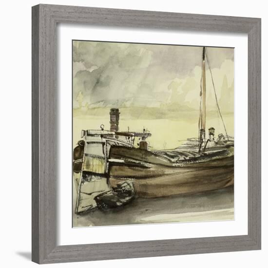 The Barge-Edouard Manet-Framed Giclee Print