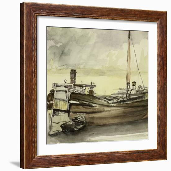 The Barge-Edouard Manet-Framed Giclee Print