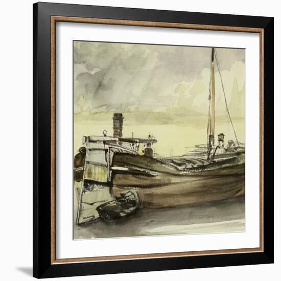 The Barge-Edouard Manet-Framed Giclee Print