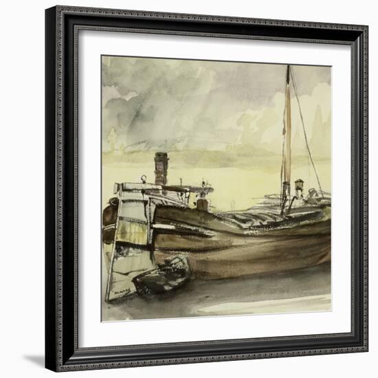 The Barge-Edouard Manet-Framed Giclee Print