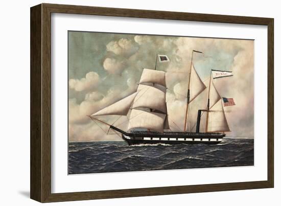 The Barkentine John S. Mckim, 1902-Antonio Jacobsen-Framed Giclee Print