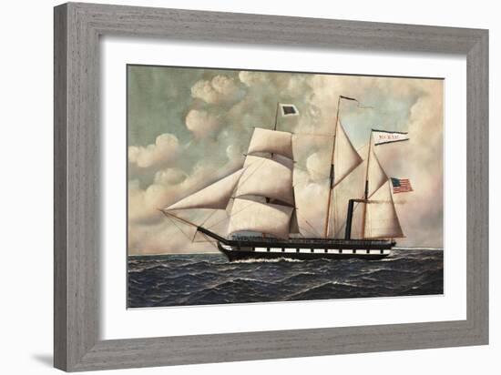 The Barkentine John S. Mckim, 1902-Antonio Jacobsen-Framed Giclee Print