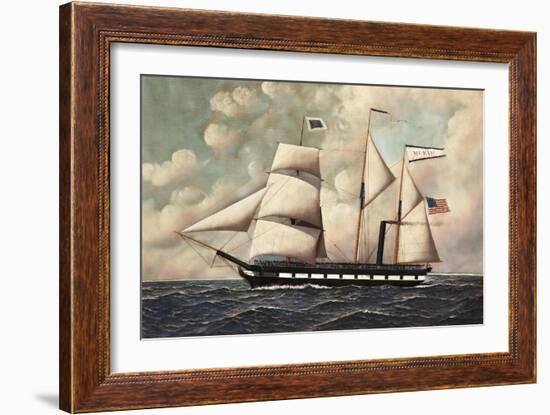 The Barkentine John S. Mckim, 1902-Antonio Jacobsen-Framed Giclee Print