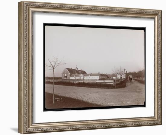 The Barns at F.G. Bourne's Estate at Oakdale, Long Island, New York, 1900-Byron Company-Framed Giclee Print