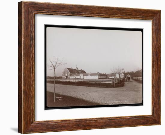 The Barns at F.G. Bourne's Estate at Oakdale, Long Island, New York, 1900-Byron Company-Framed Giclee Print