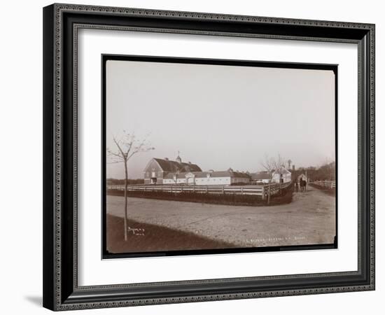 The Barns at F.G. Bourne's Estate at Oakdale, Long Island, New York, 1900-Byron Company-Framed Giclee Print