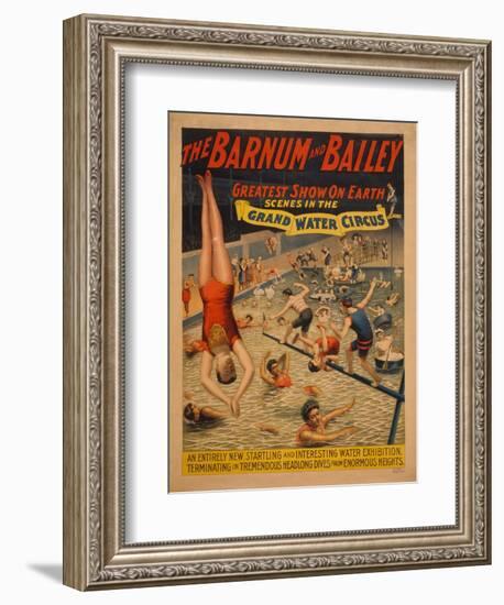 The Barnum and Bailey Greatest Show on Earth. Scenes in the Grand Water Circus, C. 1895-null-Framed Giclee Print