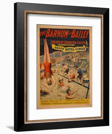 The Barnum and Bailey Greatest Show on Earth. Scenes in the Grand Water Circus, C. 1895-null-Framed Giclee Print