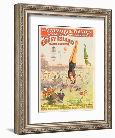 The Barnum and Bailey Greatest Show on Earth - the Great Coney Island Water Carnival, 1898-null-Framed Giclee Print