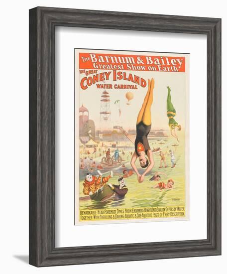 The Barnum and Bailey Greatest Show on Earth - the Great Coney Island Water Carnival, 1898-null-Framed Giclee Print