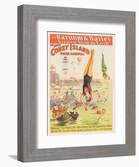 The Barnum and Bailey Greatest Show on Earth - the Great Coney Island Water Carnival, 1898-null-Framed Giclee Print