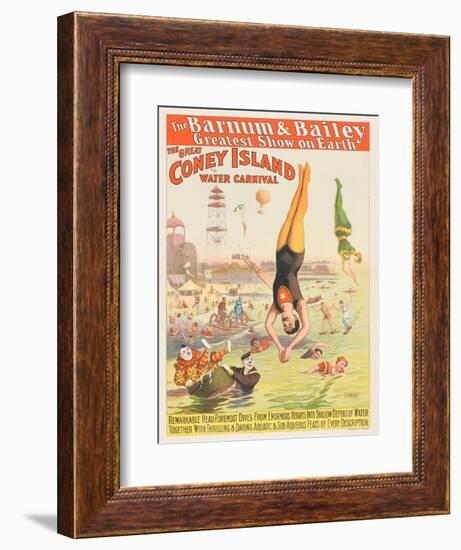 The Barnum and Bailey Greatest Show on Earth - the Great Coney Island Water Carnival, 1898-null-Framed Giclee Print