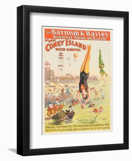 The Barnum and Bailey Greatest Show on Earth - the Great Coney Island Water Carnival, 1898-null-Framed Giclee Print