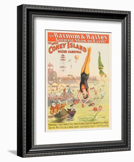 The Barnum and Bailey Greatest Show on Earth - the Great Coney Island Water Carnival, 1898-null-Framed Giclee Print